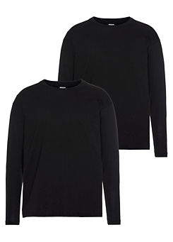 Pack of 2 Long Sleeve Tops by Fruit of the Loom
