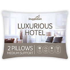 Pack of 2 Luxurious Hotel Medium Support Pillows by Snuggledown