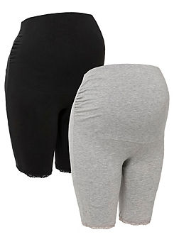 Pack of 2 Maternity Cycling Shorts by bonprix