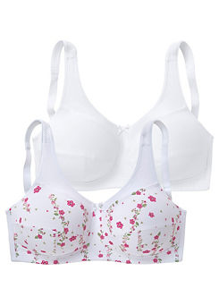Pack of 2 Non-Wired Full Cup Bras by Petite Fleur