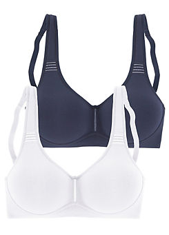 Pack of 2 Non-underwired Bras by Petite Fleur