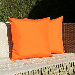 Pack of 2 Outdoor Orange Cushions by FURN