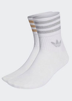 Pack of 2 Pairs Midcut Glitter Sports Socks by adidas Originals