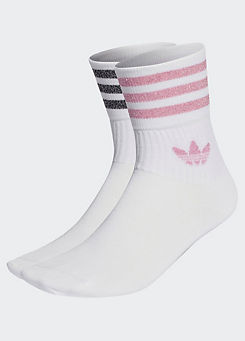 Pack of 2 Pairs Midcut Glitter Sports Socks by adidas Originals