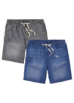Pack of 2 Pairs of Denim Shorts by bonprix