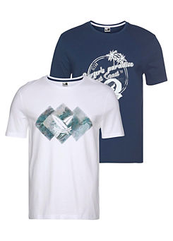 Pack of 2 Printed T-Shirt by Ocean Sportswear