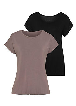 Pack of 2 Short Sleeve T-Shirts by Vivance