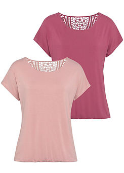 Pack of 2 Short Sleeve T-Shirts by Vivance