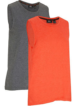 Pack of 2 Sleeveless Sports Tops by bonprix