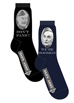 Pack of 2 Socks Set Don’t Panic & We’re Doomed by Dad’s Army