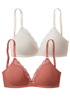 Pack of 2 Soft Bras by Petite Fleur