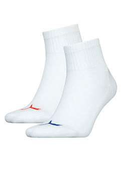 Pack of 2 Sporty Short Socks by Puma