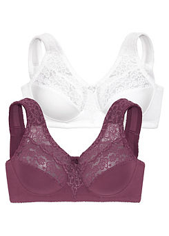 Pack of 2 Support Bras by Petite Fleur