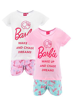 Pack of 2 T-Shirt Pyjama Sets by Barbie