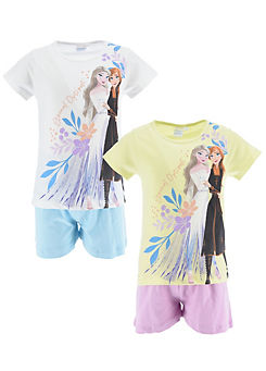 Pack of 2 T-Shirt Pyjama Sets by Disney Frozen