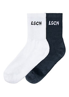 Pack of 2 Tennis Socks by LSCN BY LASCANA
