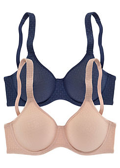 Pack of 2 Underwired T-Shirt Bras by Petite Fleur