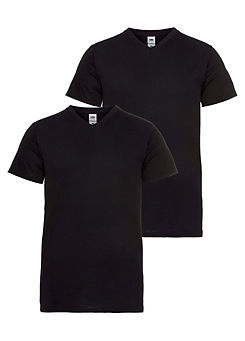 Pack of 2 V-Neck T-Shirts by Fruit of the Loom
