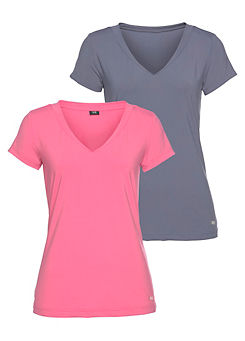 Pack of 2 V-Neck T-Shirts by H.I.S