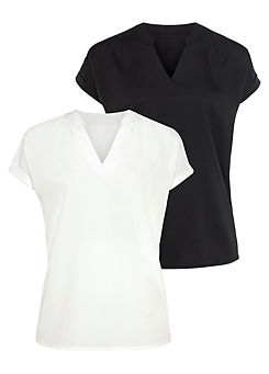 Pack of 2 V-Neck Tops by FlashLights