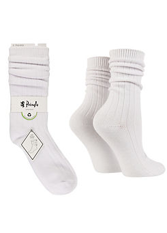 Pack of 2 Womens Slouch Socks by Pringle