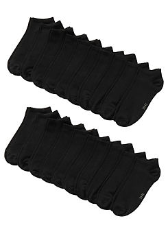 Pack of 20 Pairs of Trainer Socks by bonprix