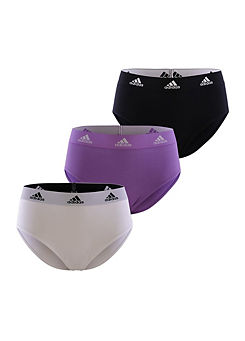 Pack of 3 Active Comfort Cotton Bikini Briefs by adidas Sportswear