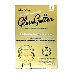 Pack of 3 Glow Getter Steam Face Masks by Popmask