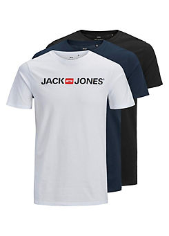 Pack of 3 Logo Print T-Shirt by Jack & Jones