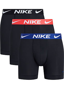Pack of 3 Long Leg Contrast Waist Boxers by Nike