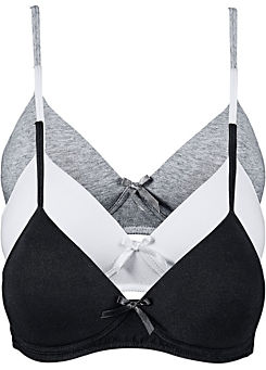 Pack of 3 Non Wired Padded Bras