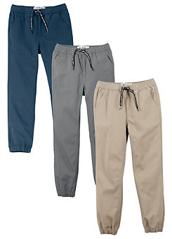 Pack of 3 Pairs of Kids Trousers by bonprix