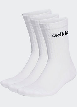Pack of 3 Pairs of Linear Crew Sports Socks by adidas Performance