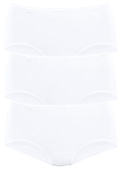 Pack of 3 Picot Edge High Waisted Briefs by Sloggi