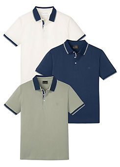 Pack of 3 Polo Shirts by bonprix
