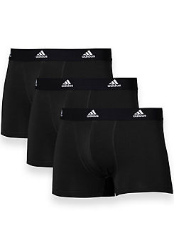 Pack of 3 Retro Active Flex Cotton Boxer Shorts by adidas Sportswear
