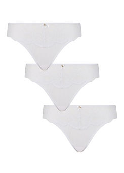 Pack of 3 Sexy Lace Sustainable Thongs by Ann Summers