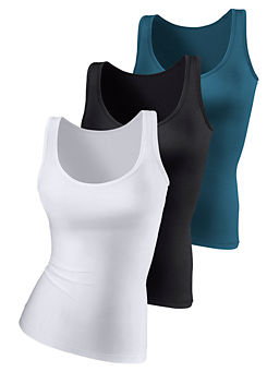 Pack of 3 Tank Tops by Vivance Active