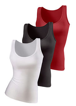 Pack of 3 Tank Tops by Vivance Active