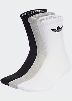 Pack of 3 Trefoil Cushion Crew Socks by adidas Originals