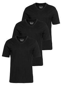 Pack of 3 V-Neck T-Shirts by Man’s World