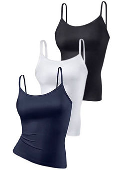 Pack of 3 Vest Tops by Vivance