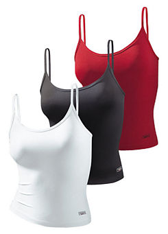 Pack of 3 Vest Tops by Vivance