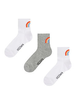 Pack of 3 Womens Quarter Socks by Wild Feet
