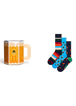 Pack of 3 Wurst & Beer Socks Gift Set by Happy Socks