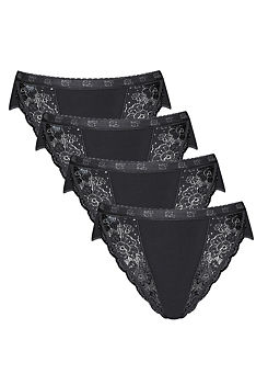 Pack of 4 Chic Lace Tai Briefs by Sloggi