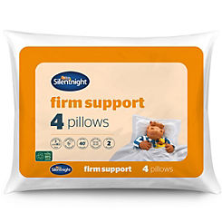 Pack of 4 Firm Support Pillows by Silentnight