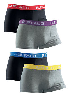 Pack of 4 Hipster Boxers by Buffalo