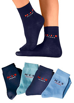 Pack of 4 Logo Socks by H.I.S