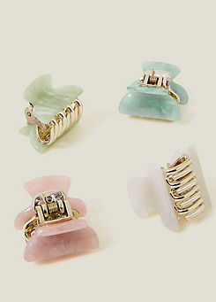 Pack of 4 Mini Resin Claw Clips by Accessorize